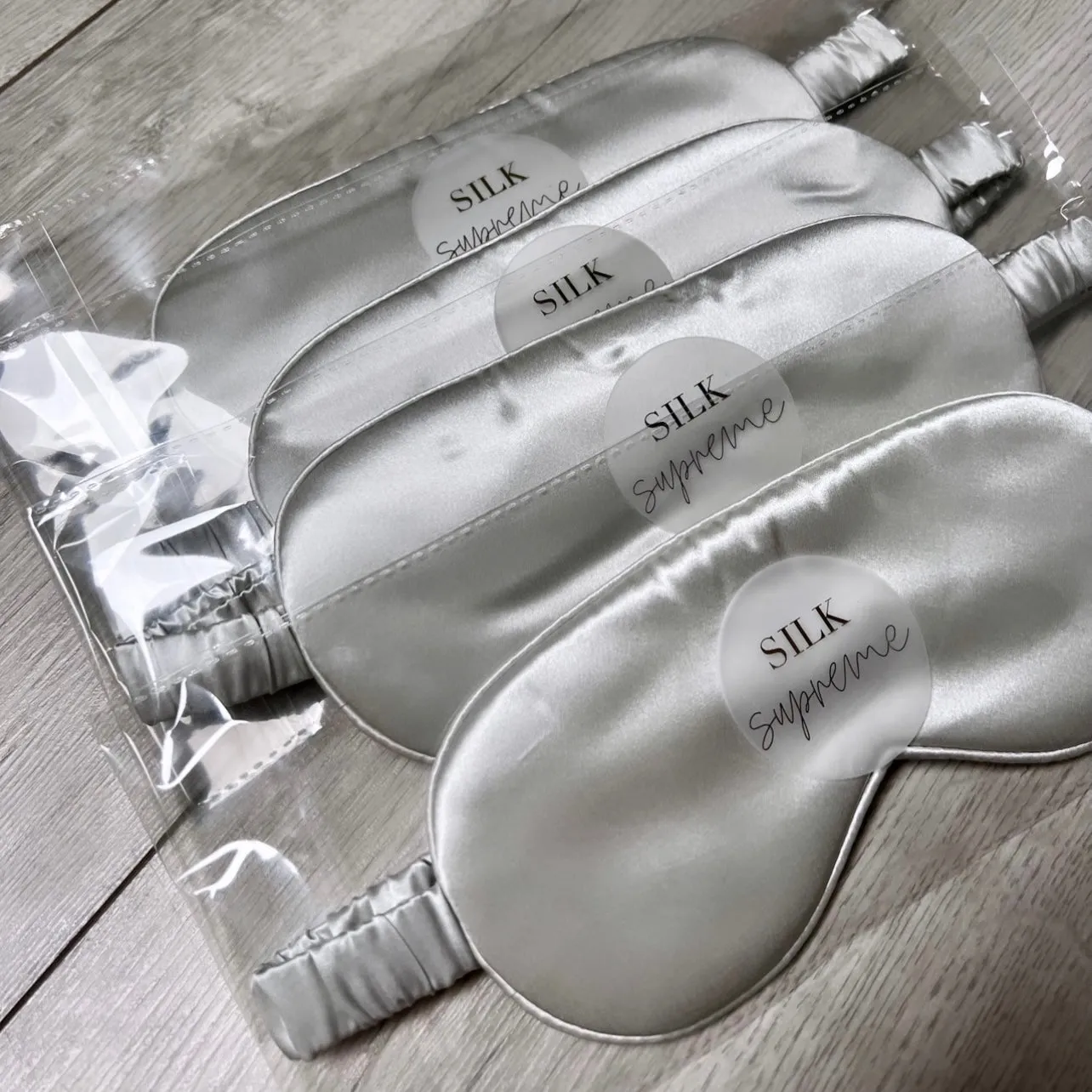 100% Pure Mulberry Silk Eye Mask - Silver