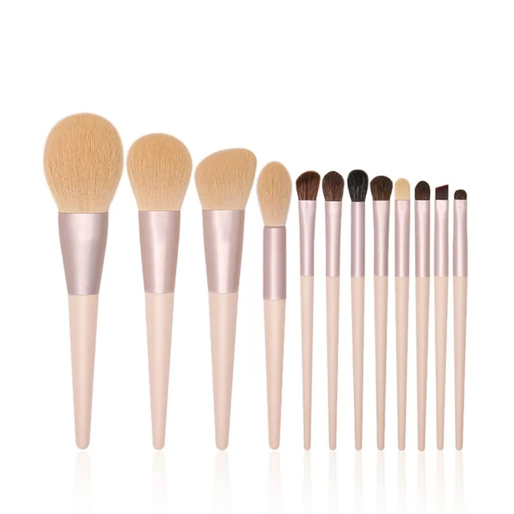 12 Brushes Set Complete Set Of Loose Powder Brushes Beauty Tools Eye Shadow Brushes