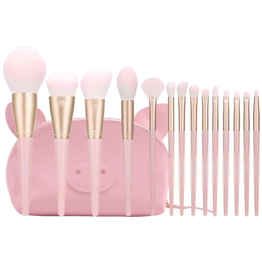 14 Pig Makeup Brush Set Full Set Of Blush Brush Loose Powder Brush Eye Shadow Brush Beauty Tools