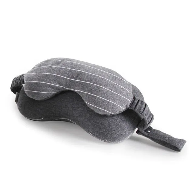 2 in 1 Travel Pillow with Eye Mask | Neck Pillow Sleep Mask