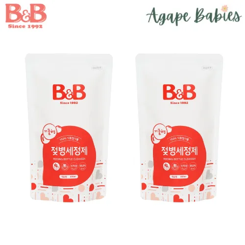 [2-Pack] B&B Feeding Bottle Cleanser (Foam) - Bottle/Refill Pack