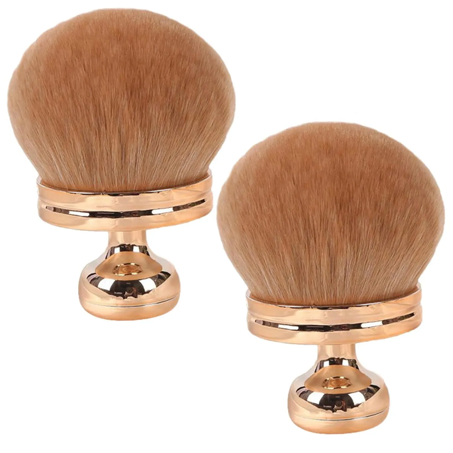 2PCS Body Makeup Brush, Soft Mushroom Head Self Tanning Brush with Handle, 2.9 inch Portable Makeup Tool for Powder, Blusher
