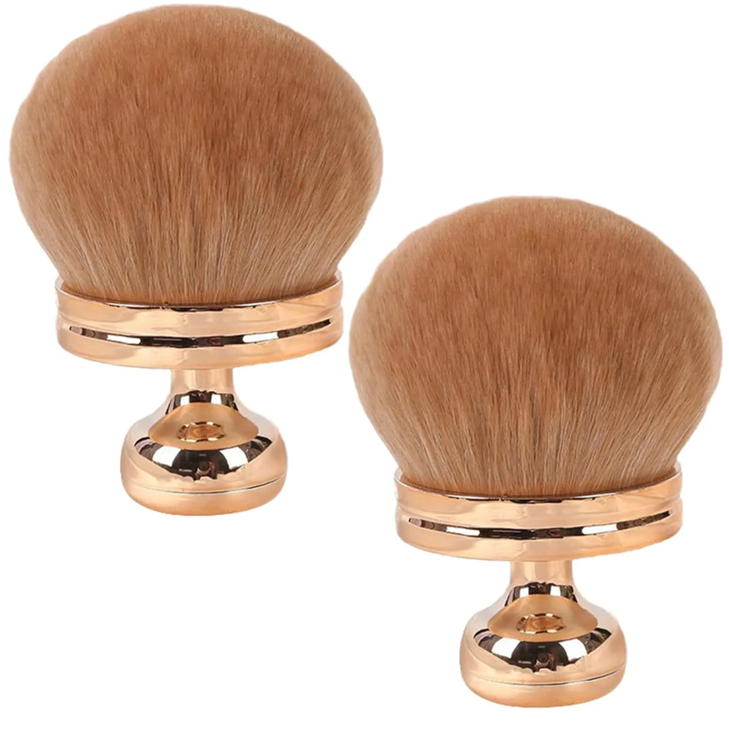 2PCS Body Makeup Brush, Soft Mushroom Head Self Tanning Brush with Handle, 2.9 inch Portable Makeup Tool for Powder, BlusherMakeup