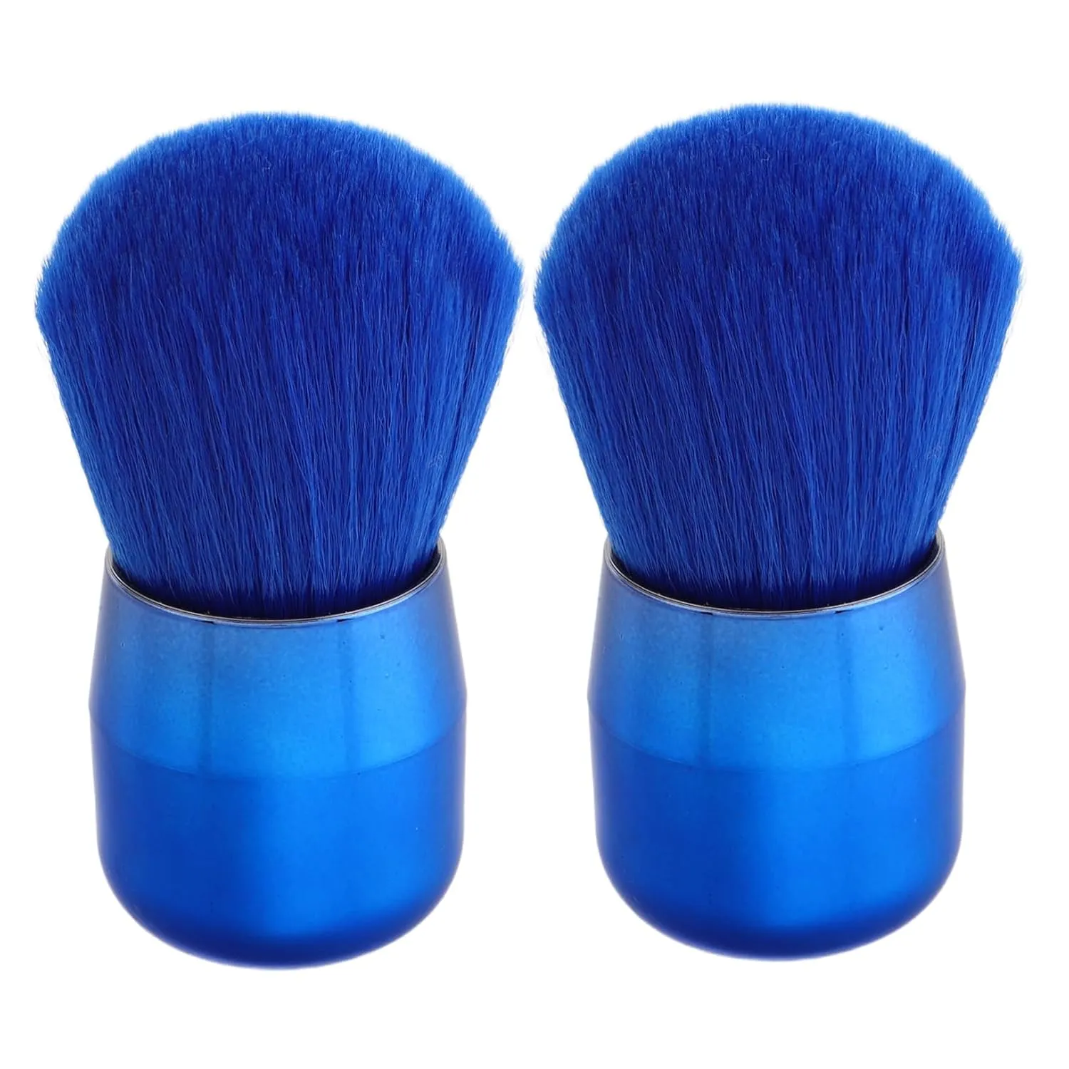 2pcs Makeup Brush Large Powder Brush Makeup Tools Plastic Blue