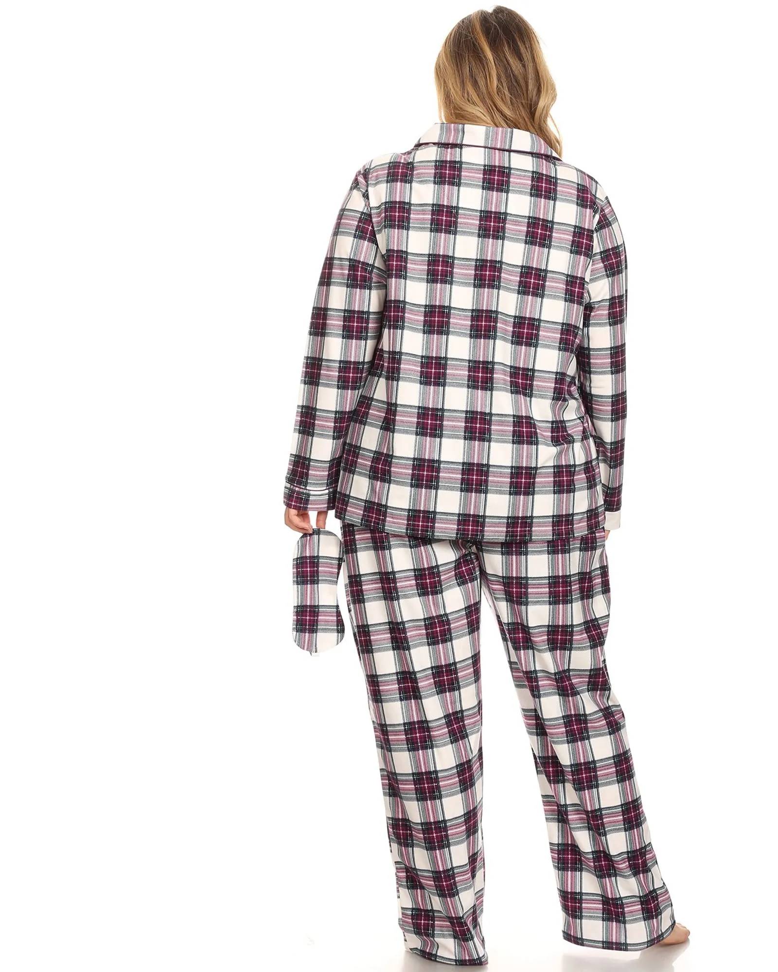 3 Piece Pajama Set | Purple/White