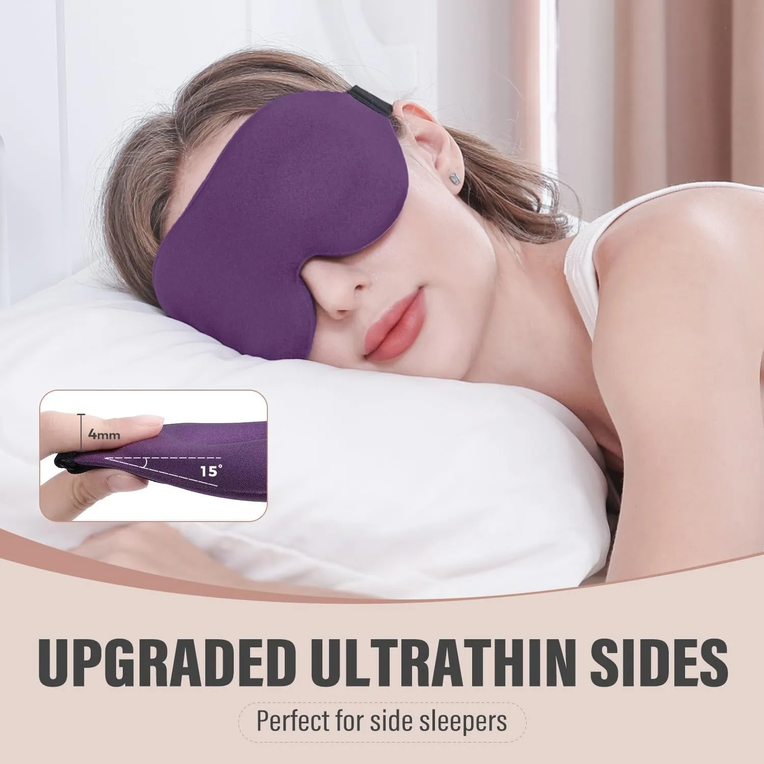 3D Sleeping Eye Mask, Soft Breathable Eye Cover for Women Men, Relaxing Zero Pressure Night Blindfold(Bulk 3 Sets)