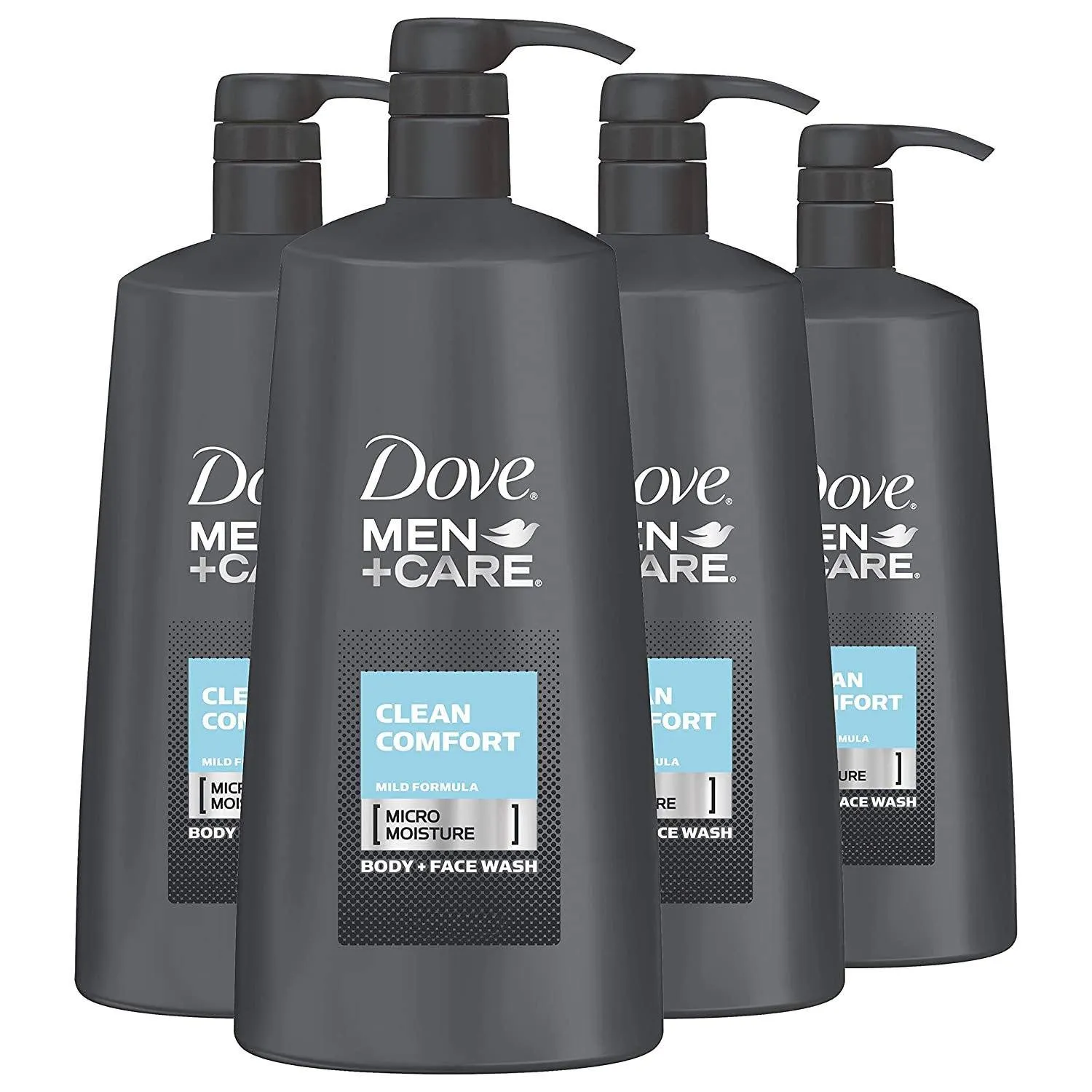 4-Pack: Dove Men Care Body and Face Wash