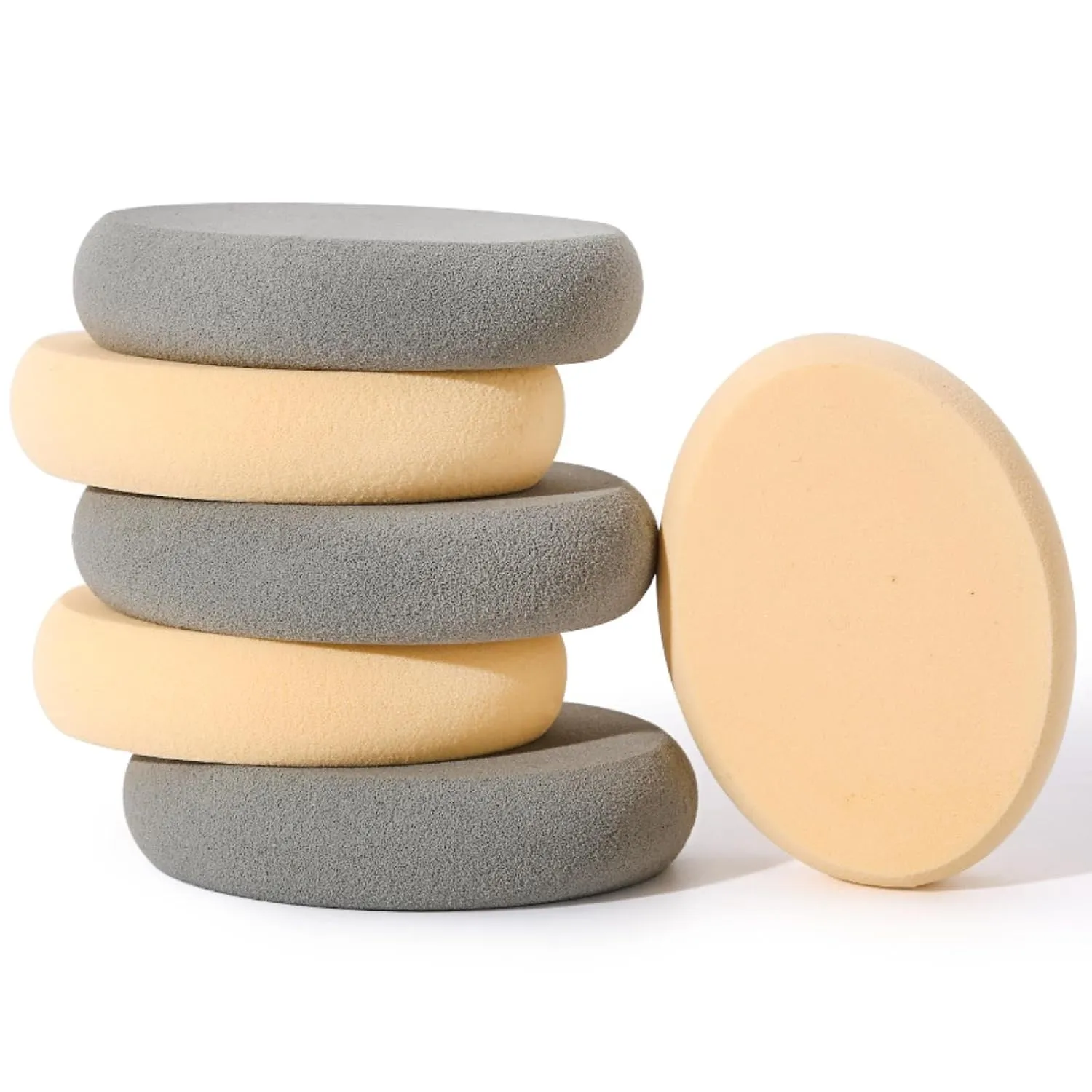 6pcs makeup sponge, 2.95in oval Wet and dry dual use powder puff, suitable for makeup puffs, professional women's makeup tool