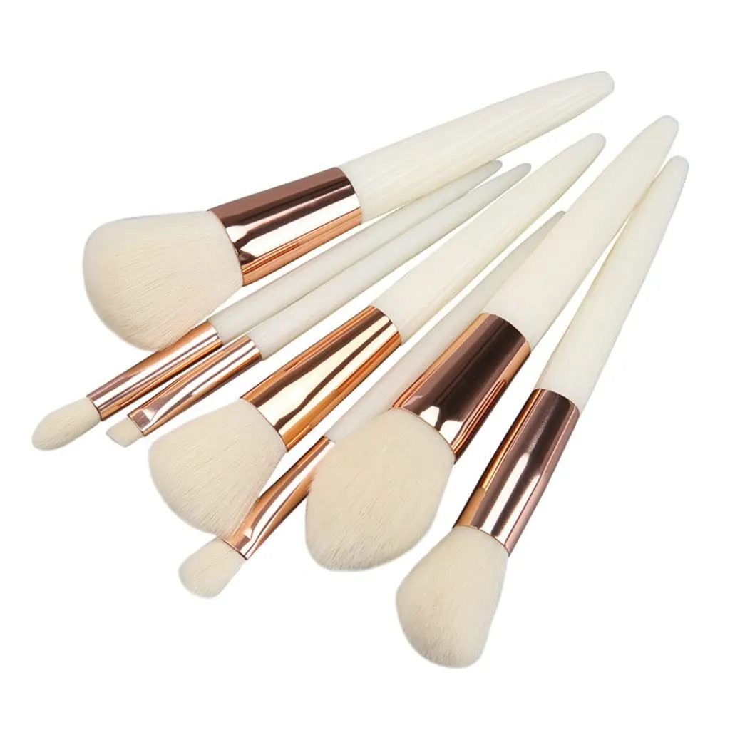 7 Brushes Set Of Loose Powder Brushes Beauty Tools Grooming Brushes Blush Makeup Set(1,D)