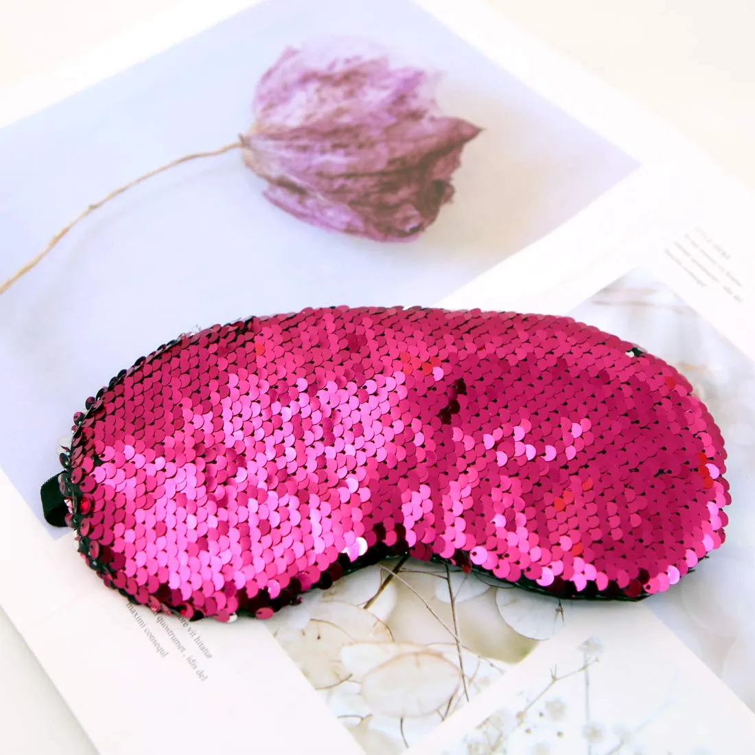 7 Pcs Sequin Sleep Eye Mask Glitter Sequins Sleeping Mask Eyeshade Eyepatch Sleep Eye Cover for Napping Rest Pajamas Party Travel