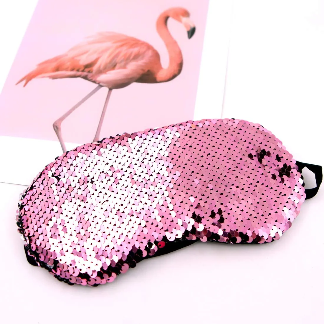 7 Pcs Sequin Sleep Eye Mask Glitter Sequins Sleeping Mask Eyeshade Eyepatch Sleep Eye Cover for Napping Rest Pajamas Party Travel