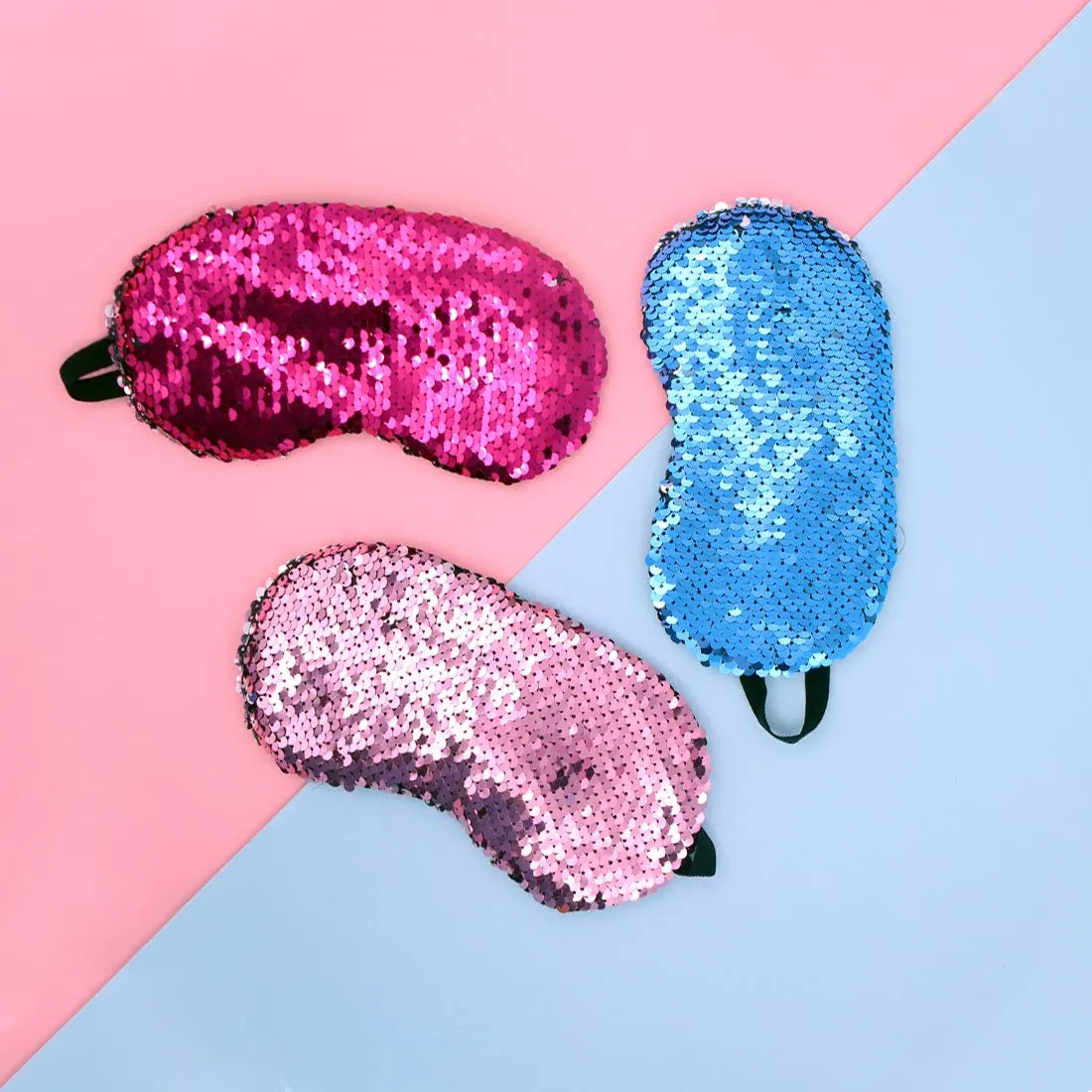 7 Pcs Sequin Sleep Eye Mask Glitter Sequins Sleeping Mask Eyeshade Eyepatch Sleep Eye Cover for Napping Rest Pajamas Party Travel
