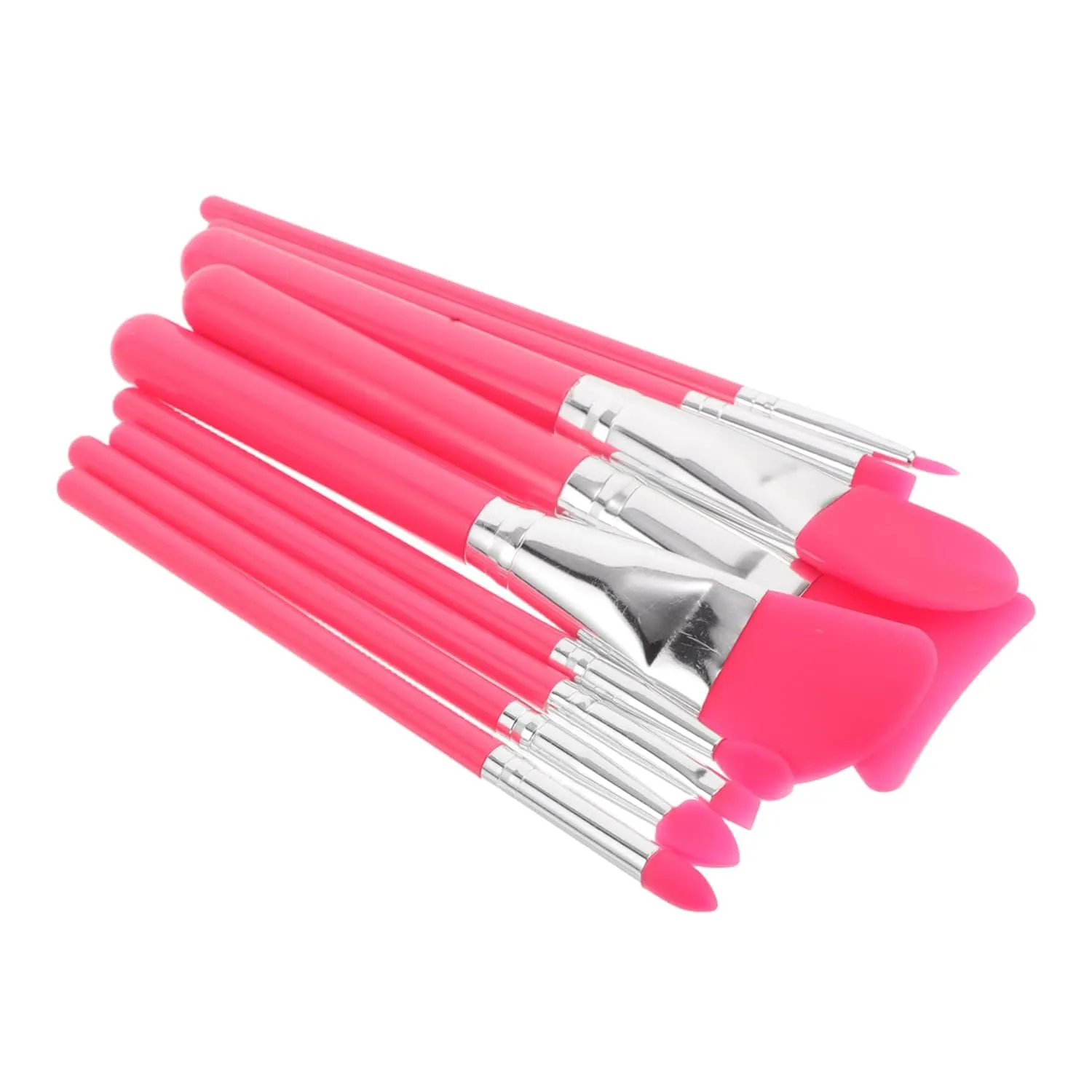 9pcs Silicone Brush Makeup Eyeliner Eyeshadow and Facial Mask Application Soft Durable Easy to Clean Tools for Precise Makeup and Crafting Use