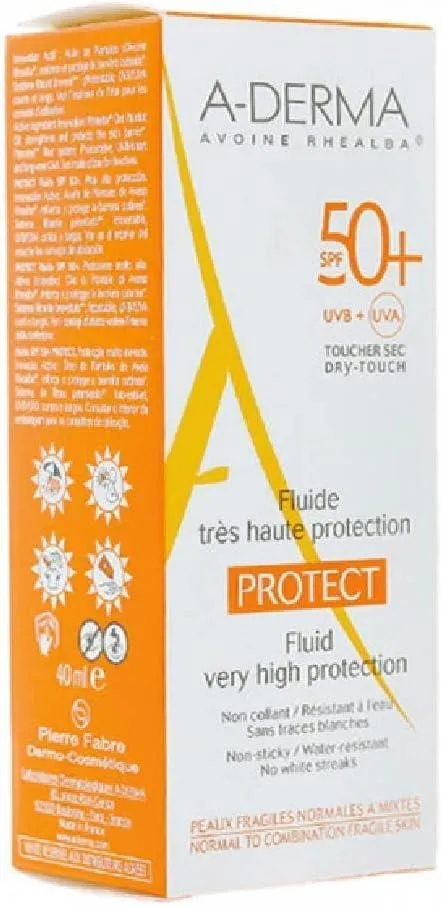 A-Derma Protect Invisible Fluid Very High Protection Spf50  40Ml