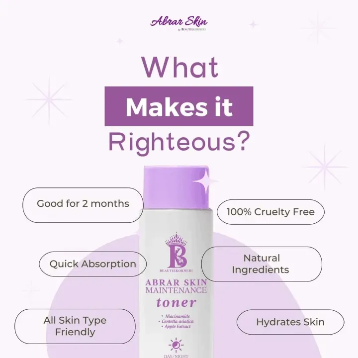Abrar Skin Maintenance Day & Night Toner - 120ml