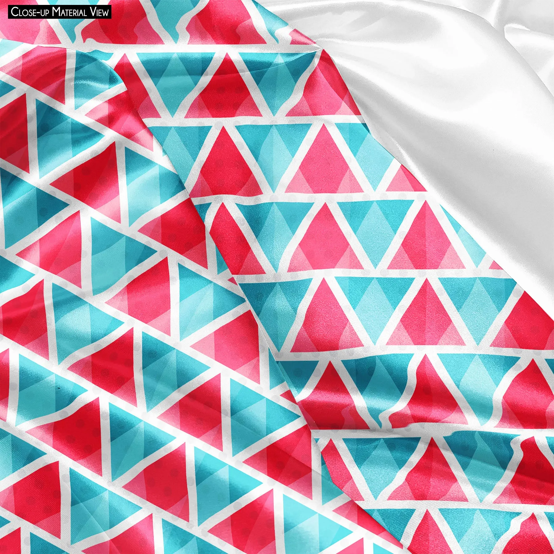 Abstract Triangles Sleeping Eye Pad Blackout Eye Cover | Soft Anti-Allergic Eco-Friendly Natural Mulberry Silk Fabric