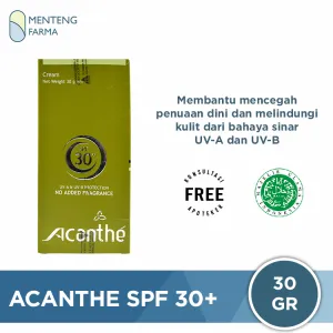 Acanthe Cream 30 Gr - Tabir Surya SPF 30