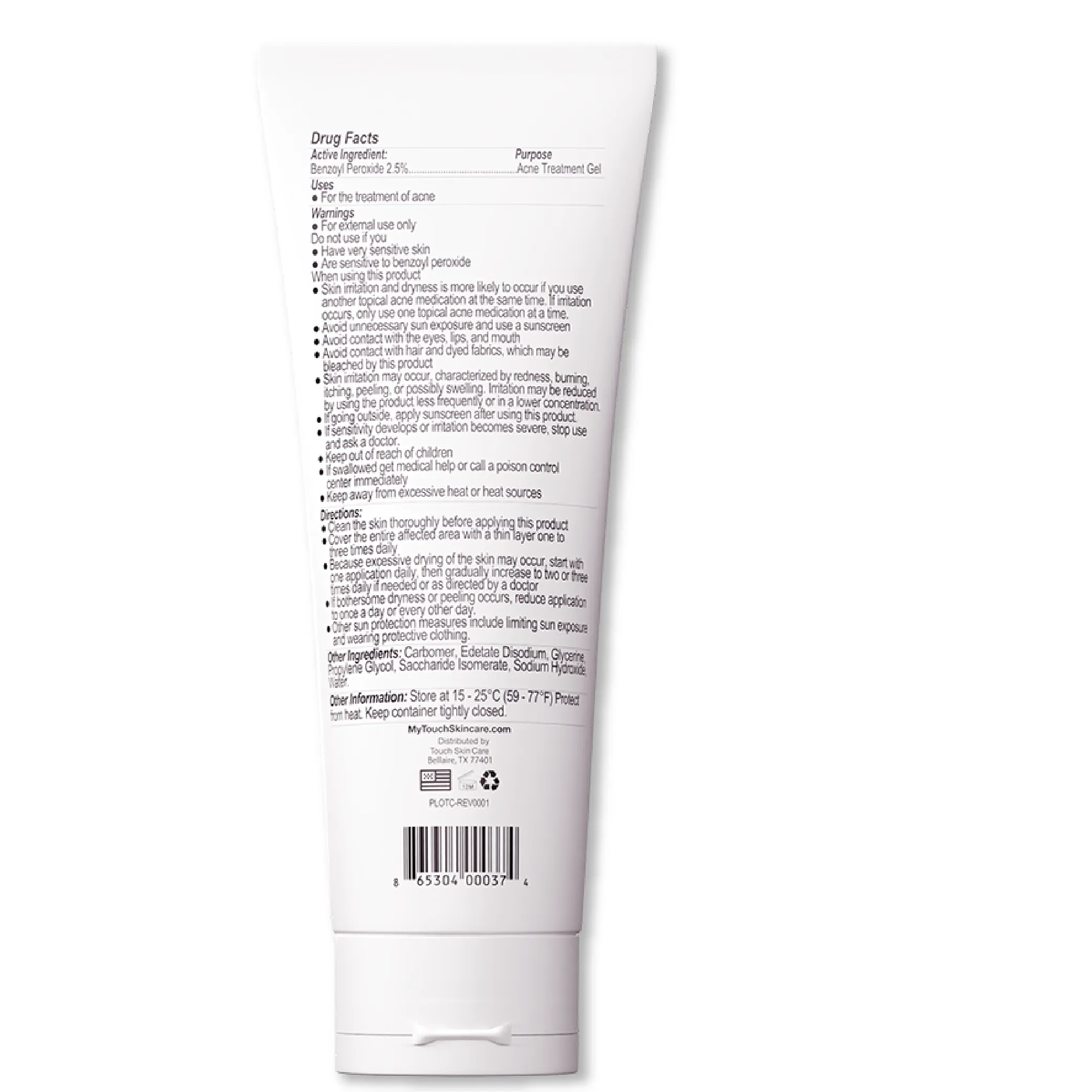 Acne Treatment Gel - Benzoyl Peroxide 2.5%