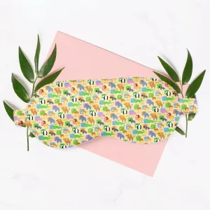 African Animals Sleeping Eye Pad Blackout Eye Cover | Soft Anti-Allergic Eco-Friendly Natural Mulberry Silk Fabric