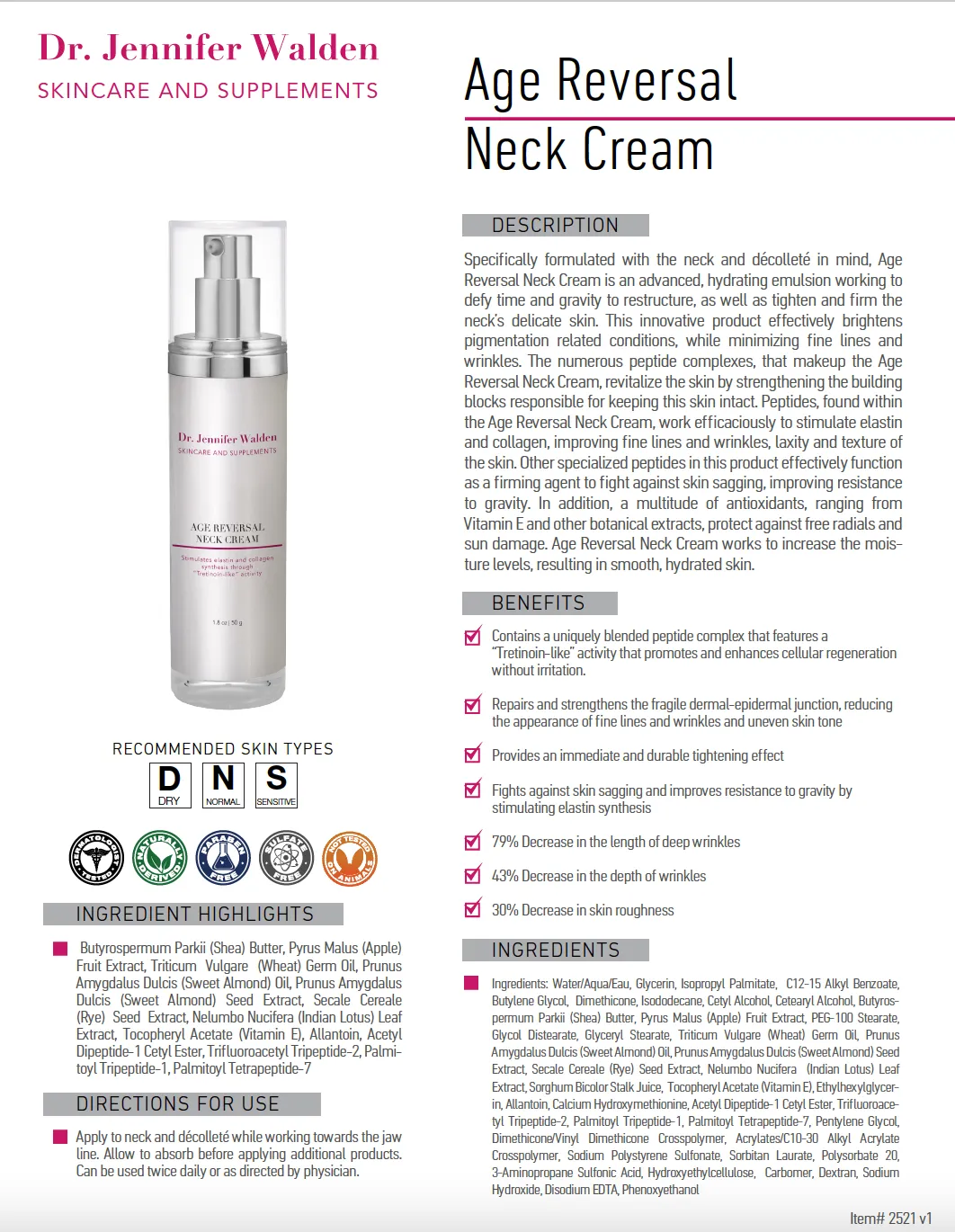 Age Reversal Neck Cream
