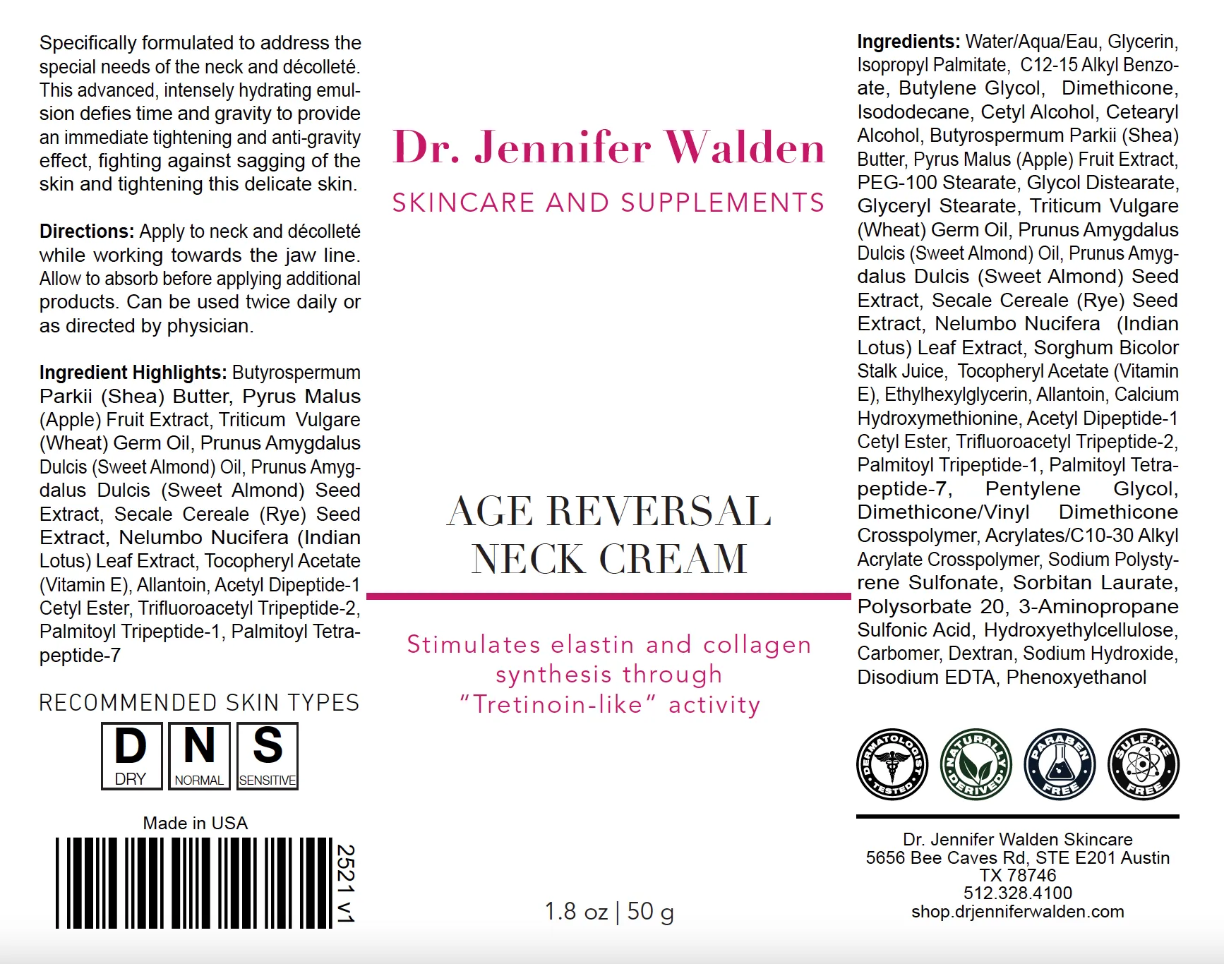 Age Reversal Neck Cream