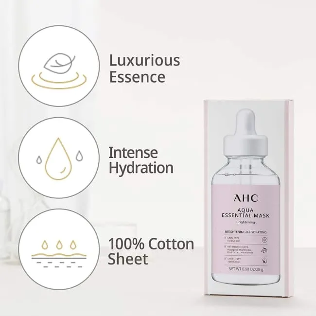 AHC Natural Essential Mask Aqua Brightening - 5 Pack