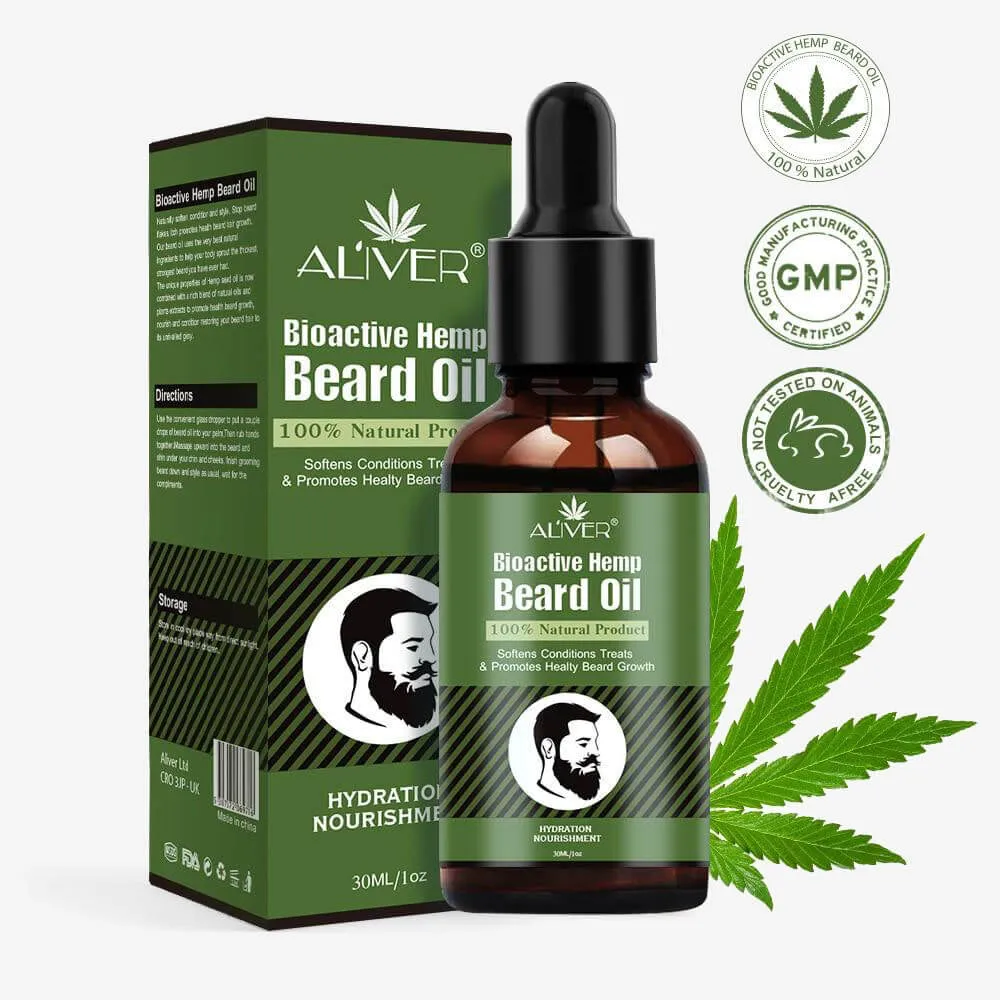 Aliver Hemp Beard Oil Repair Oil Natural Organic Enhancer Facial