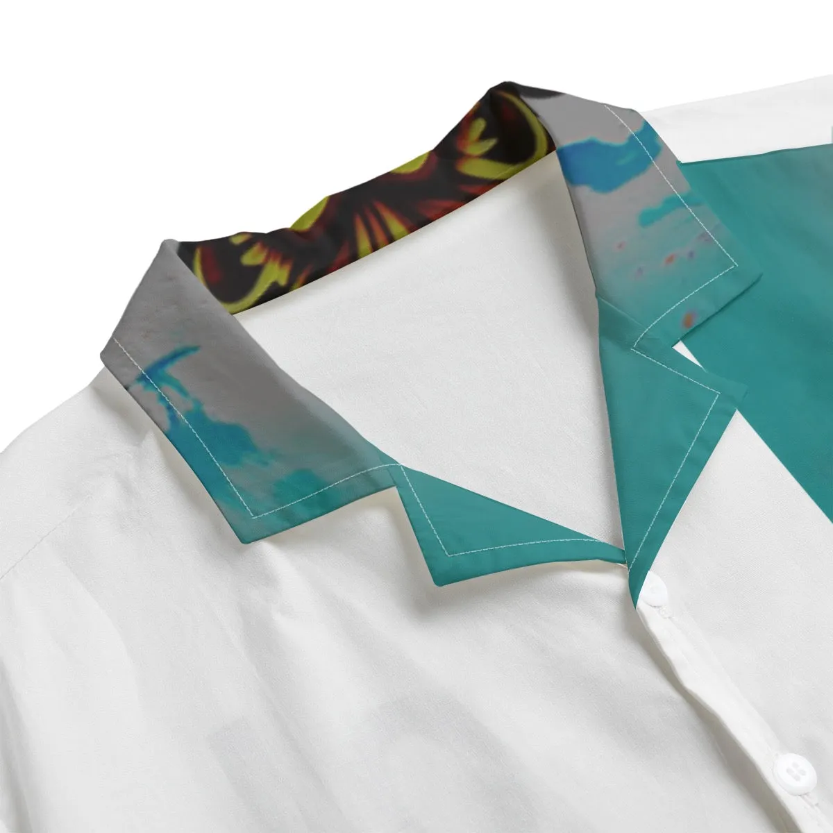All-Over Print Men's Hawaiian Shirt With Button Closure |115GSM Cotton poplin LEO2 print