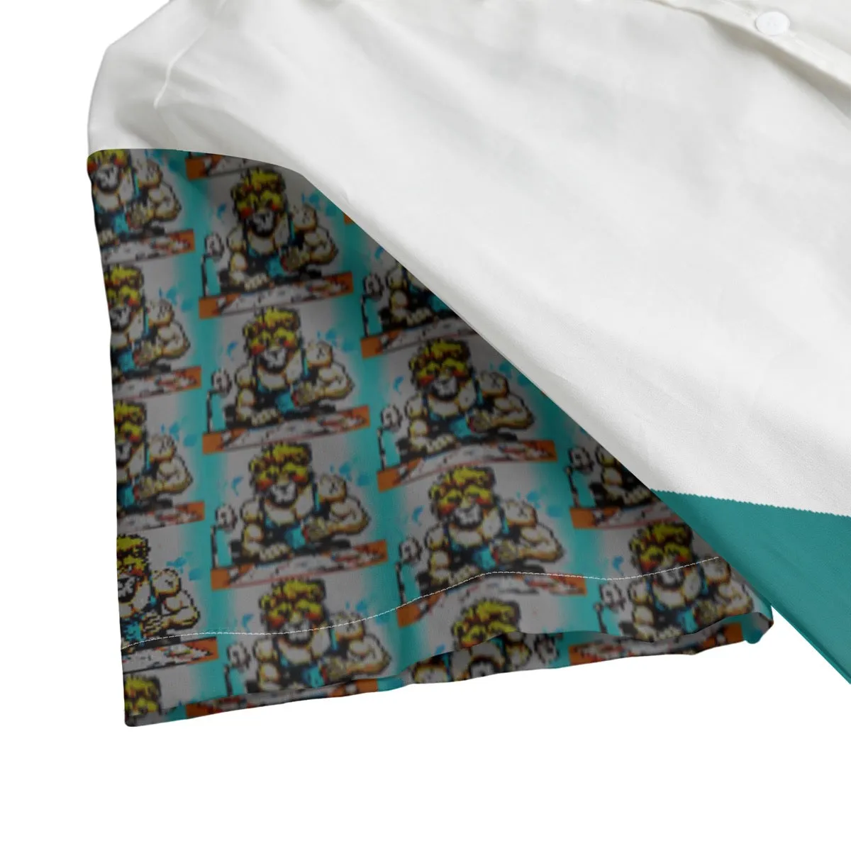 All-Over Print Men's Hawaiian Shirt With Button Closure |115GSM Cotton poplin LEO2 print