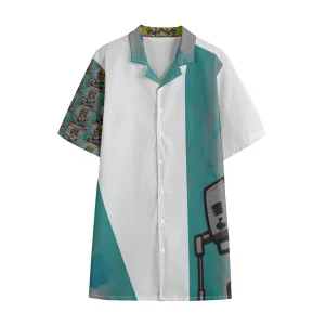 All-Over Print Men's Hawaiian Shirt With Button Closure |115GSM Cotton poplin LEO2 print