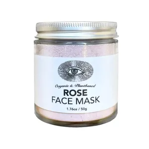 Anima Mundi Rose Clay Mask - Astringent, Redness Corrector Rose Powder, Hibiscus Hydrating Face Mask   Mangosteen Powder Purifying Mask with Soothing White Kaolin Clay   Aloe Vera Extract (1.76oz)