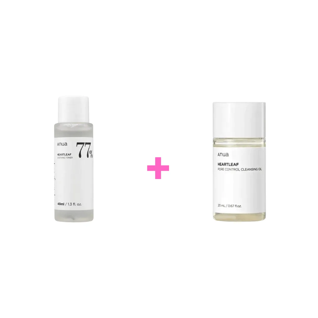 Anua - Heartleaf 77% Soothing Toner 40ml   Anua - Heartleaf Pore Control Cleansing Oil 20ml