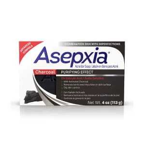 Asepxia Charcoal Purifying Effect Acne Facial Bar Soap - 4 oz. (113g) - Case of 20