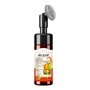 atulya Vitamin C Micellar Makeup Remover with Foaming Brush - 150ml