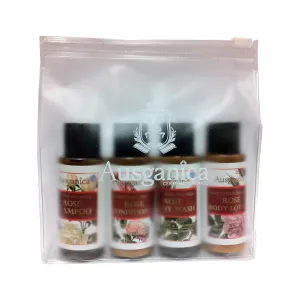 Ausganica Hair & Body Travel Kit Organic Rose 30ml x 4 Pack