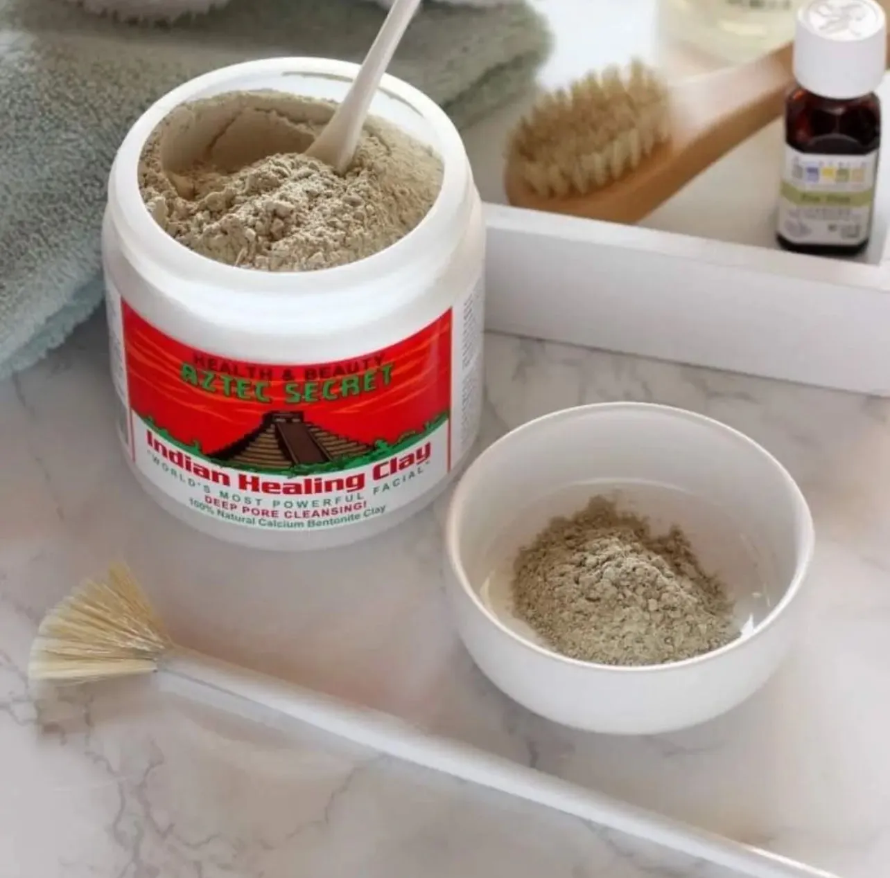 AZTEC SECRET Indian Healing Clay   Apple Cider Vinegar (ماسك الطين الهندي  خل التفاح )