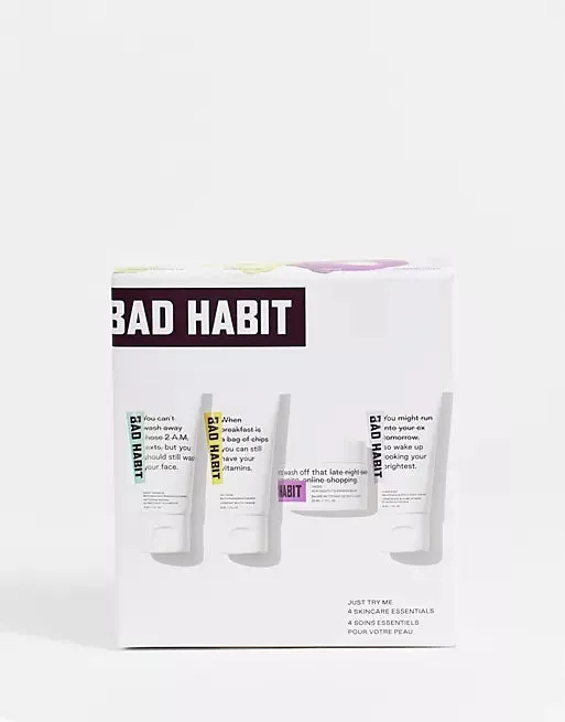 BAD HABIT Just Try Me 4 Skincare Essential مجموعة العناية بالبشرة