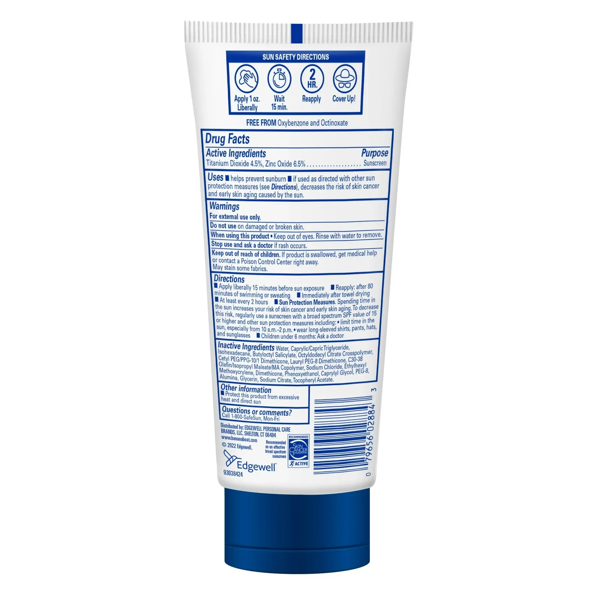 Banana Boat Sensitive Mineral 50 SPF Sunscreen Lotion, 6 fl oz, Hypoallergenic