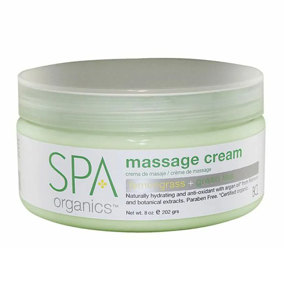 BCL SPA - Lemongrass   Green Tea Massage Cream - 8oz