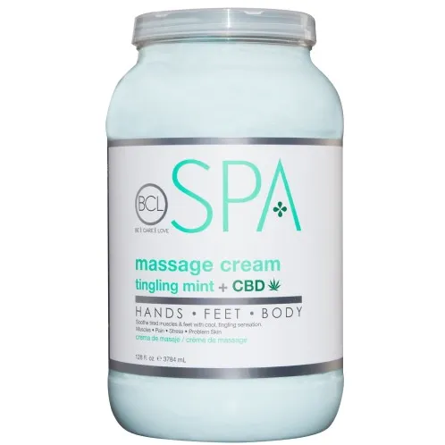 BCL Spa Massage Cream - Tingling Mint   CBD