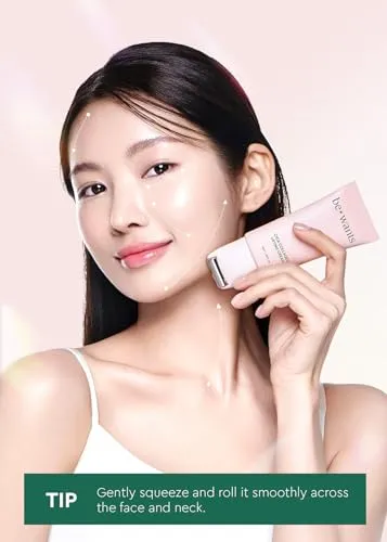 BE WANTS Bewants Neck Lifting & Firming Cream with Centella Asiatica | Vegan Hyaluronic Acid | Neck Firming Cream Tightening Lifting Sagging Skin with Gua Sha Roller | Korean Skincare | 1.7 fl oz