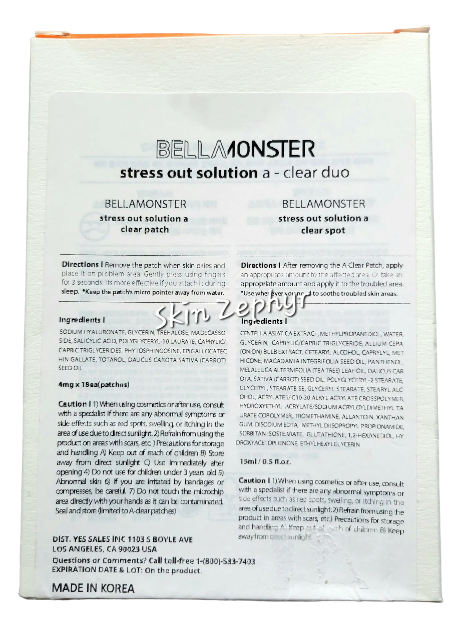 Bellamonster Stress Out Solution A-Clear Patch Duo