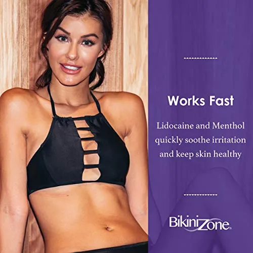 Bikini Zone Medicated After Shave Crème - Helps Stop Shave Bumps & Irritation - Gently Formulated Cream for Bikini & Delicate Areas - Use after Shaving, Waxing, or Depilation - Dye-Free (1 oz, 1 Pack)
