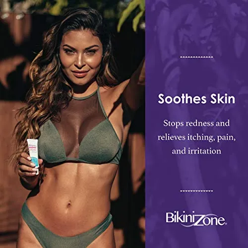 Bikini Zone Medicated After Shave Crème - Helps Stop Shave Bumps & Irritation - Gently Formulated Cream for Bikini & Delicate Areas - Use after Shaving, Waxing, or Depilation - Dye-Free (1 oz, 1 Pack)