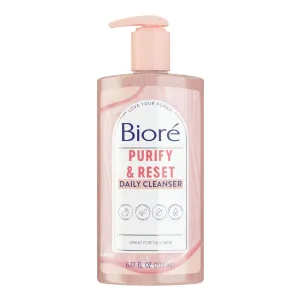 Biore ROSE QUARTZ   CHARCOAL Daily Purifying Cleanser غسول البشرة بالفحم والكريستال