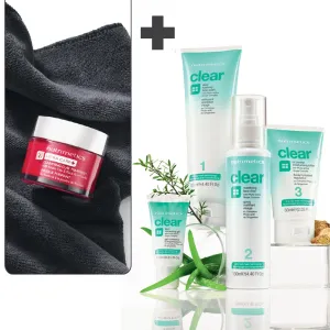 Blemish-Prone Skin - Clear 4 Piece Skincare Set   Clay Treatment