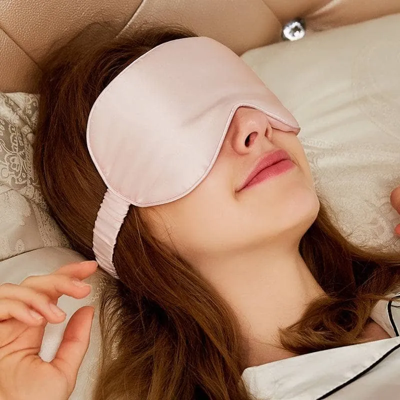Blush Silk Sleep Mask & Face Mask Luxe Gift Set