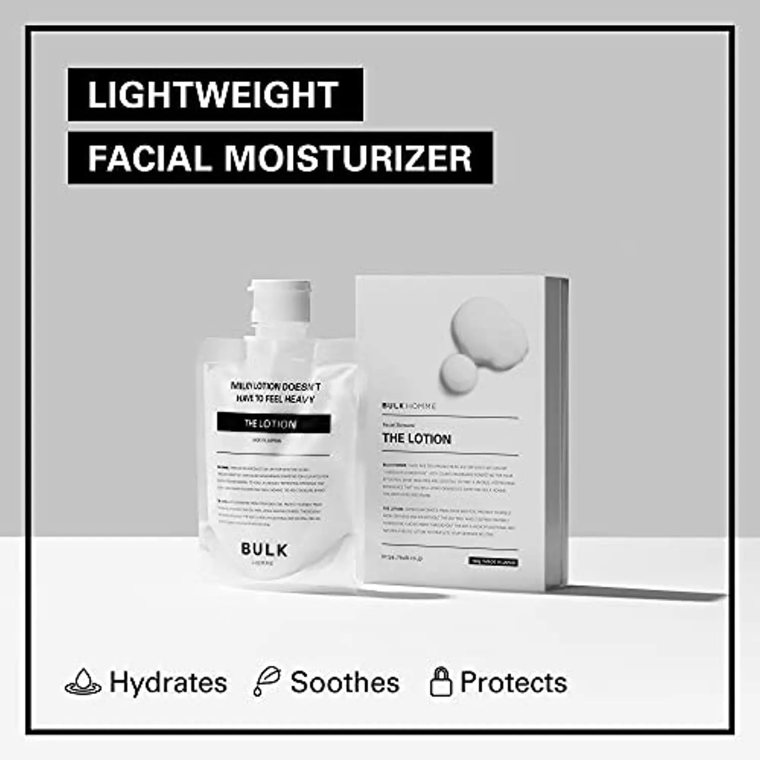 BULK HOMME - The FACE WASH, The Toner & The Lotion | 3 Piece Men’s Skincare Kit | Daily Foam Cleanser, Pore Minimizing Toner & Moisturizer | Complete Face Care Routine | Luxury Facial Care for Men