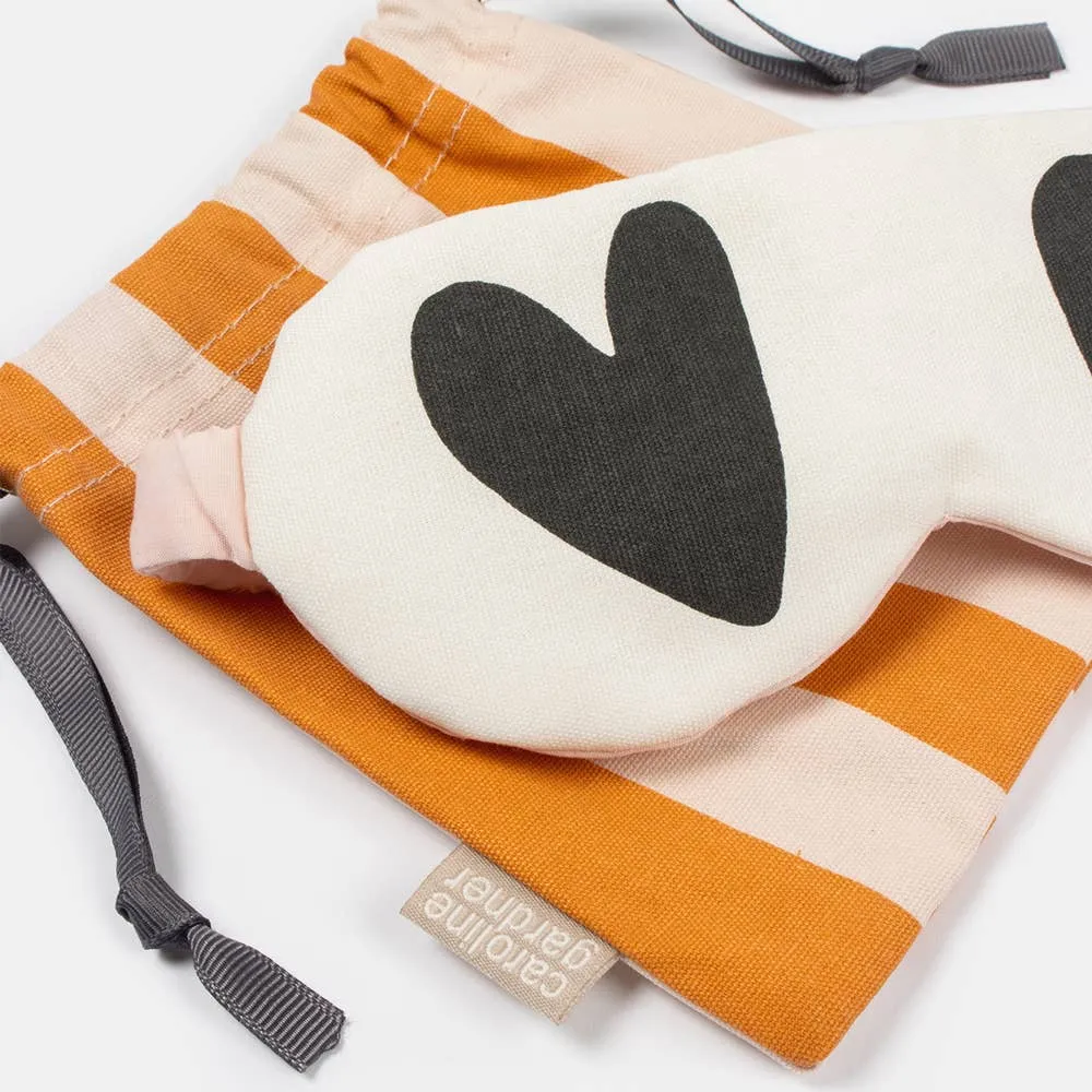 CAROLINE GARDNER I Orange x Pink Stripe Eye Mask