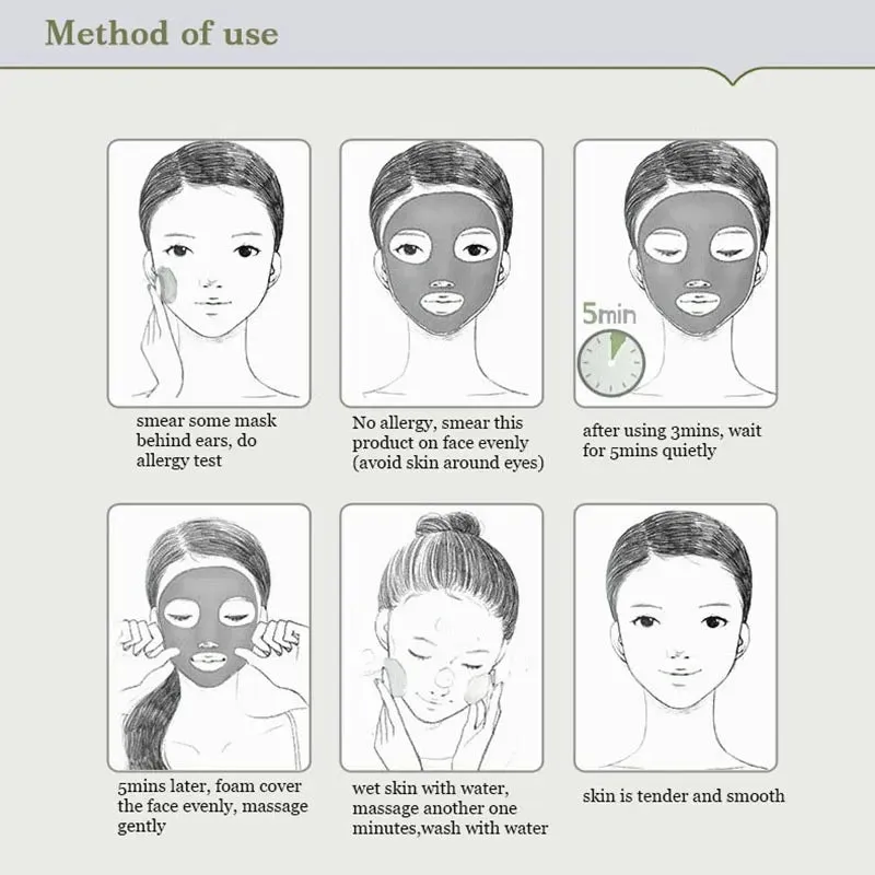 Carrot Foam Mask with Acid Complex Deep Bubble Cleaning Pore Cleansing , Blackhead removal, Exfoliation, Moisturizing (4gm x 12pcs Pack)